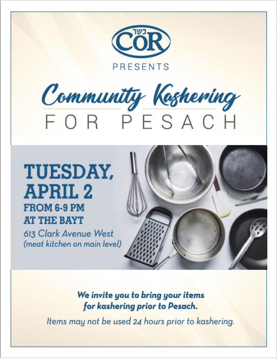 COR Community Kashering for Pesach at the BAYT