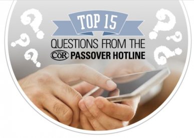 COR's Top Fifteen Passover Questions