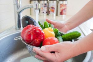 METHOD I:  Thoroughly Washing the Produce Item